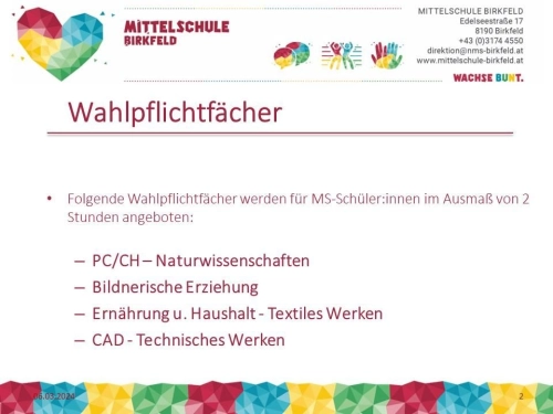 Informationsblatt Wahlpflichtfach – Foto 2