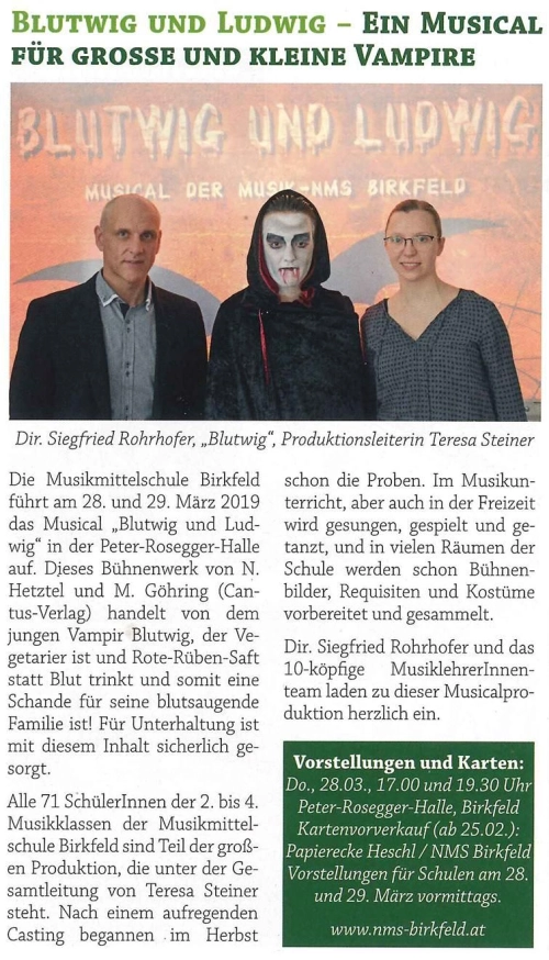 Zeitungsbericht: MUSIK - Auftritte, Musical, ... – Foto 1