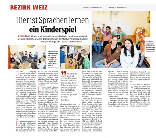 Zeitungsbericht: SPRACHEN – Foto 1