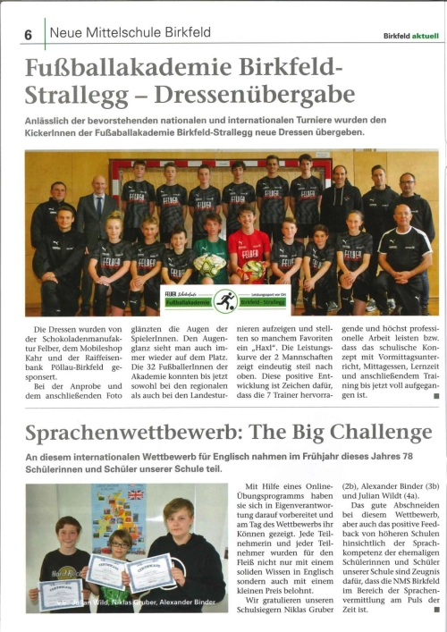 Zeitungsbericht: Fußballakademie Birkfeld-Strallegg – Foto 4