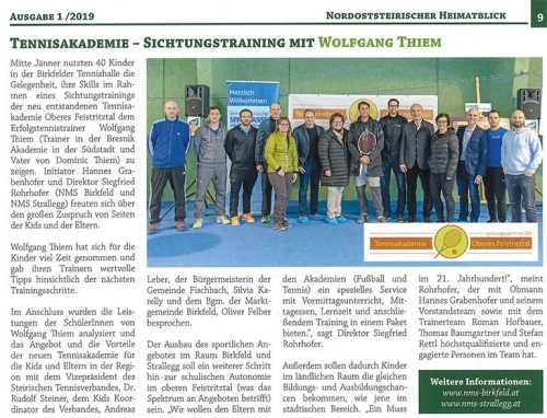 Zeitungsbericht: Tennisakademie Oberes Feistritztal – Foto 2
