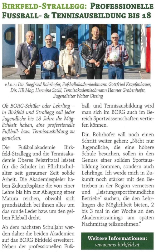 Zeitungsbericht: Tennisakademie Oberes Feistritztal – Foto 4