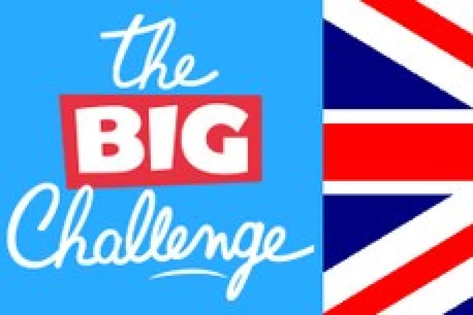 Foto: Mittelschule Birkfeld Logo The Big Challenge mit britischer Flagge